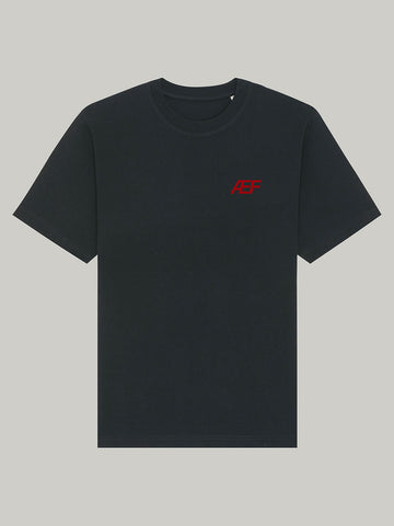 AEF Oversized Heavy T-Shirt (Black) - Priba Printworks