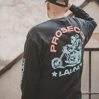 Proseccolaune Biker Longsleeve (black) - Priba Printworks