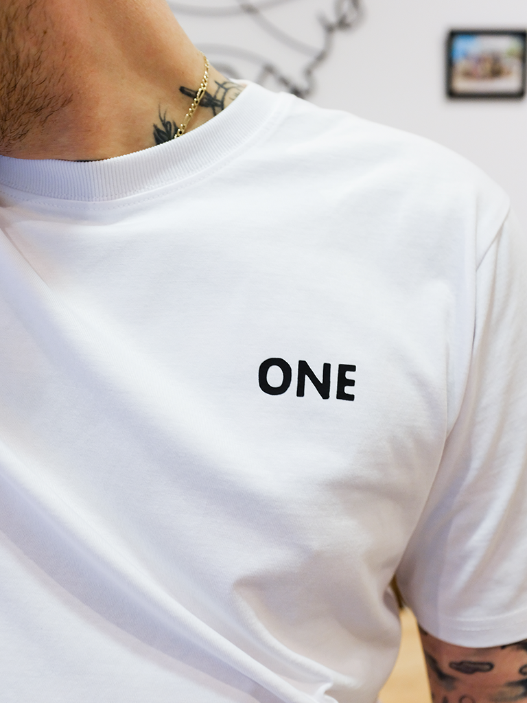 One Day x Hanscraft & Co. "ONE" Charity Tee - Priba Printworks