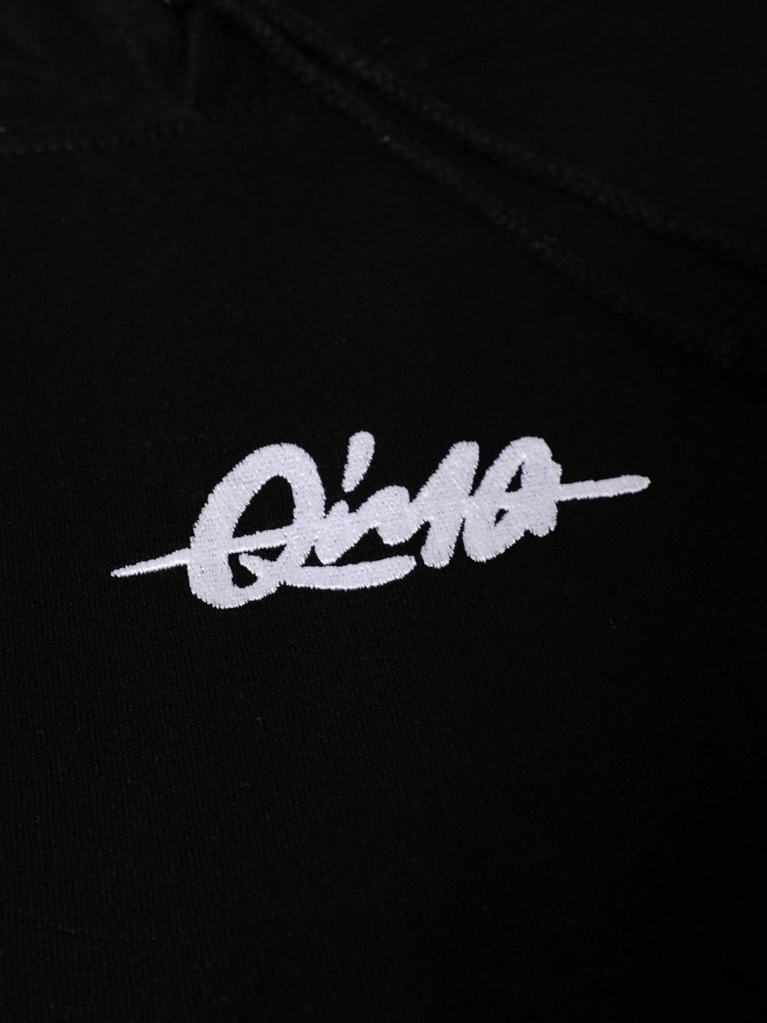 Qima Classic Logo Hoodie (Deep Black) - Priba Printworks