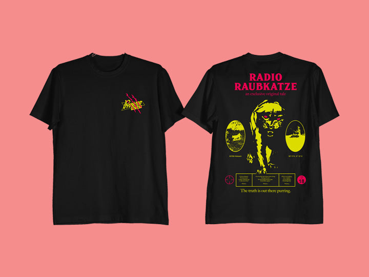 Proseccolaune „Radio Raubkatze" Shirt (black) - Priba Printworks