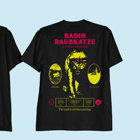 Proseccolaune „Radio Raubkatze" Shirt (black) - Priba Printworks